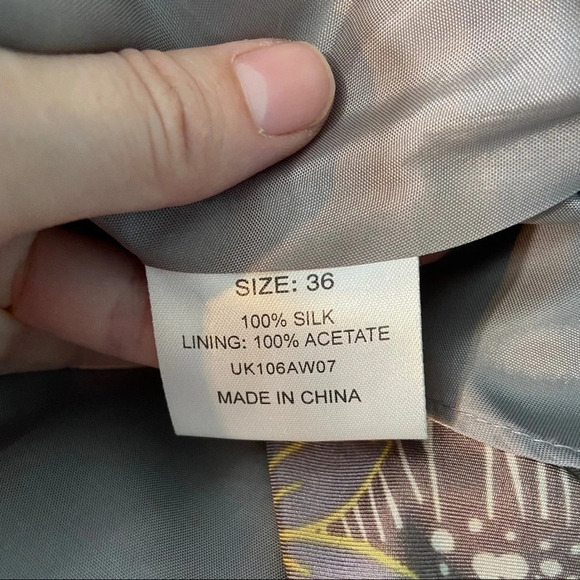 BNWT Kookai taupe  sunflower silk skirt - Picture 11 of 12